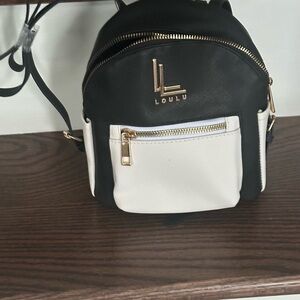 Loulu mini  Black and Cream Women's Backpack